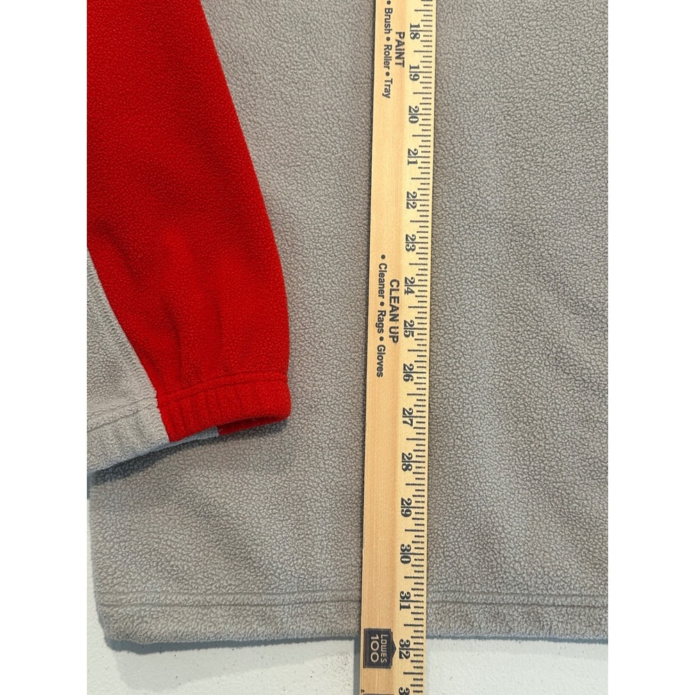 Utah Utes Red Gray Embroidered Active Fleece Quarter Zip Pullover Mens XL - Picture 13 of 14